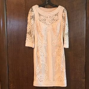 Sue Wong Nocturne Ivory Dress Trim w/crochet flwrs